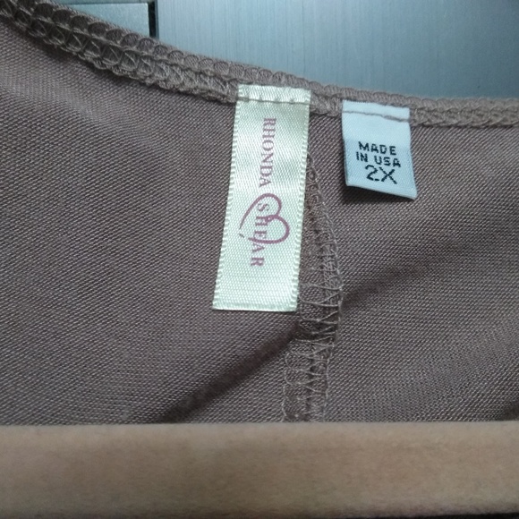 Rhonda-Shear-Long-Sleeve-Draped-Top-Size-2X - Picture 3 of 4